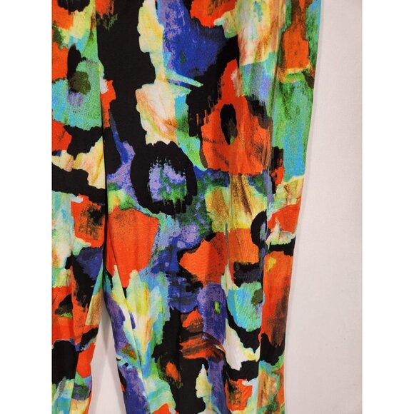 Women With Control Plus Pant Print Wide Leg Resort Beach 1X - Picture 3 of 5